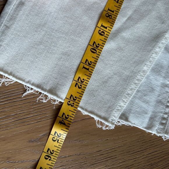 JOE'S JEANS High-rise Front Slit Midi Skirt In Cream - Picture 6 of 11